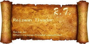 Reizman Tivadar névjegykártya